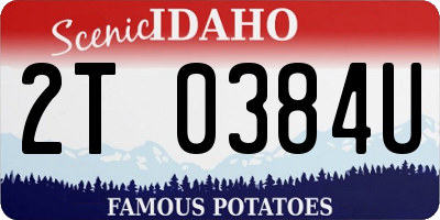 ID license plate 2T0384U