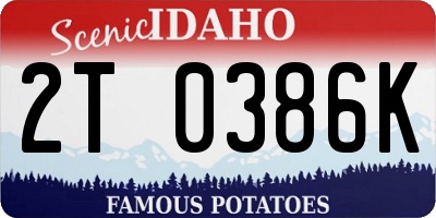 ID license plate 2T0386K