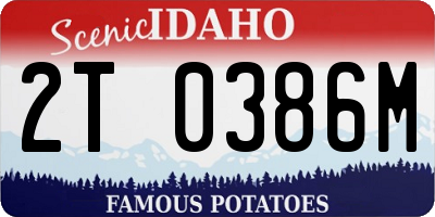 ID license plate 2T0386M