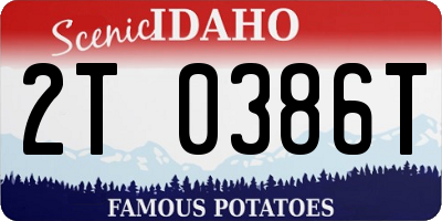 ID license plate 2T0386T