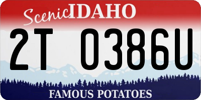ID license plate 2T0386U