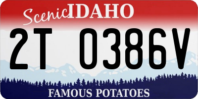 ID license plate 2T0386V