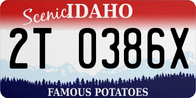 ID license plate 2T0386X
