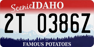 ID license plate 2T0386Z