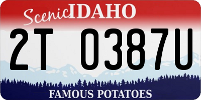 ID license plate 2T0387U