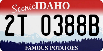 ID license plate 2T0388B