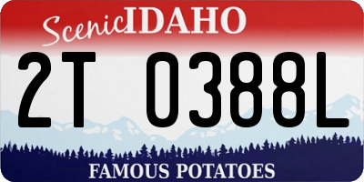 ID license plate 2T0388L