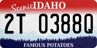 ID license plate 2T0388Q