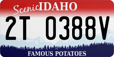 ID license plate 2T0388V