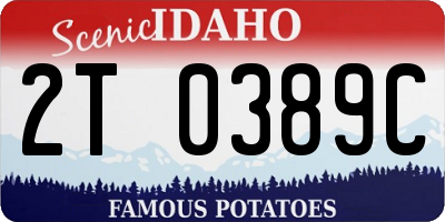 ID license plate 2T0389C