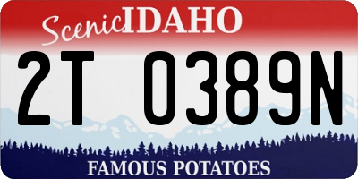 ID license plate 2T0389N