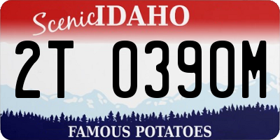 ID license plate 2T0390M