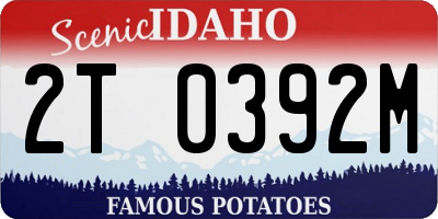 ID license plate 2T0392M