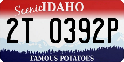 ID license plate 2T0392P