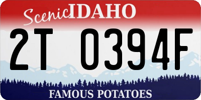 ID license plate 2T0394F