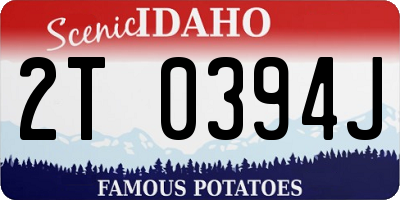 ID license plate 2T0394J