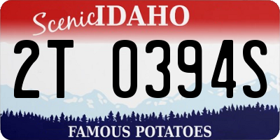 ID license plate 2T0394S