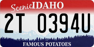 ID license plate 2T0394U