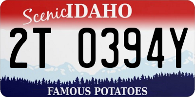 ID license plate 2T0394Y