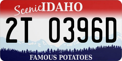 ID license plate 2T0396D