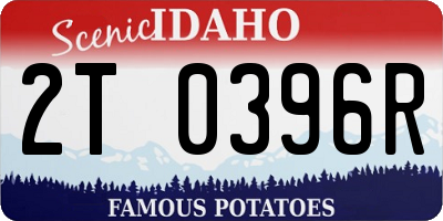 ID license plate 2T0396R