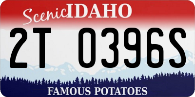 ID license plate 2T0396S
