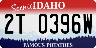 ID license plate 2T0396W