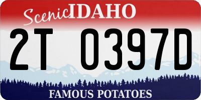 ID license plate 2T0397D