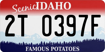 ID license plate 2T0397F