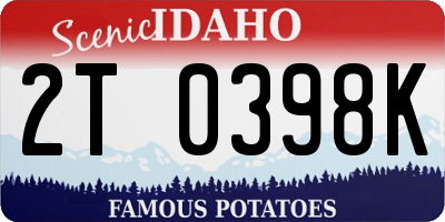 ID license plate 2T0398K