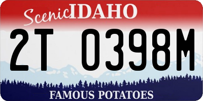 ID license plate 2T0398M