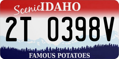ID license plate 2T0398V