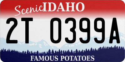 ID license plate 2T0399A
