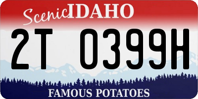 ID license plate 2T0399H