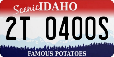 ID license plate 2T0400S