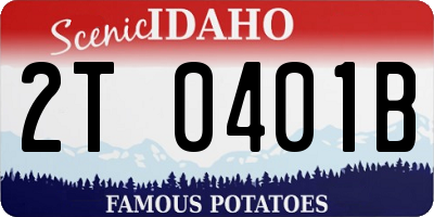 ID license plate 2T0401B