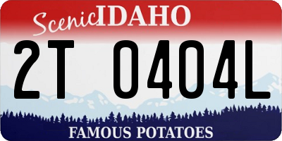 ID license plate 2T0404L