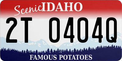 ID license plate 2T0404Q