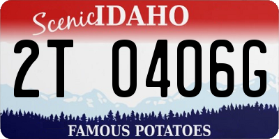 ID license plate 2T0406G