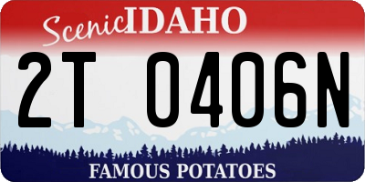 ID license plate 2T0406N