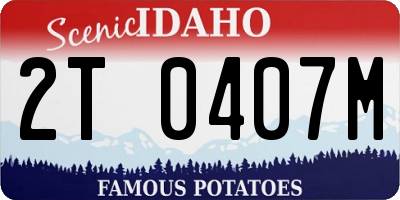ID license plate 2T0407M
