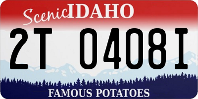 ID license plate 2T0408I