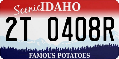 ID license plate 2T0408R