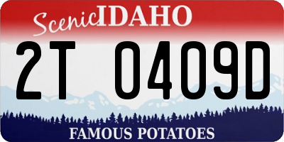 ID license plate 2T0409D