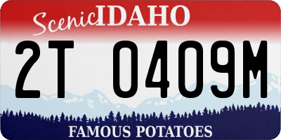 ID license plate 2T0409M
