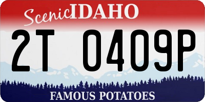 ID license plate 2T0409P