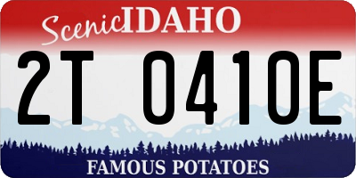 ID license plate 2T0410E