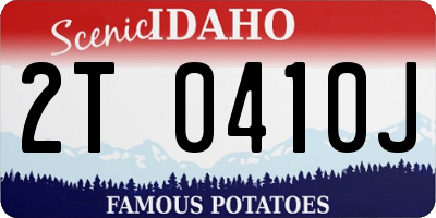 ID license plate 2T0410J