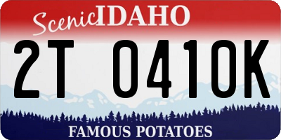 ID license plate 2T0410K