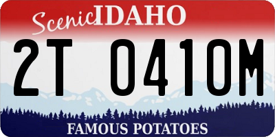 ID license plate 2T0410M